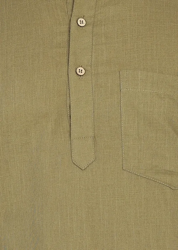 Olive_Green___Mandarin_Collar_Kurta_for_Men