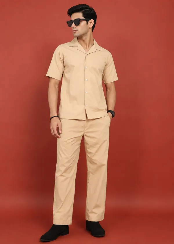 Beige___Collared_Shirt_and_Trouser_Co-ord_Set_for_Men