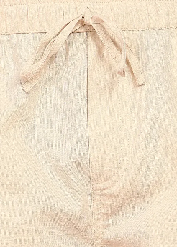 Cream_Casual_Drawstring_Shorts_for_Men