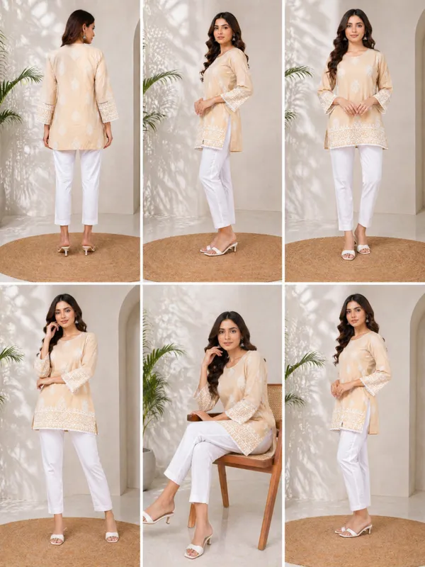 Beige_Printed___Short_Kurti_for_Women