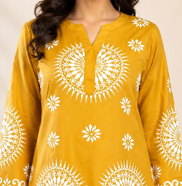 Yellow_Printed_Short_Kurti_for_Women