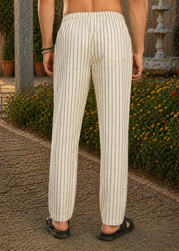 Beige_Striped_Relaxed_Fit_Drawstring_Lounge_Pants_for_Men