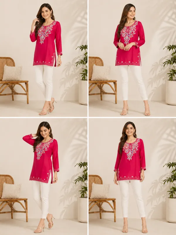 Pink_printed_Short_Kurti_for_Women