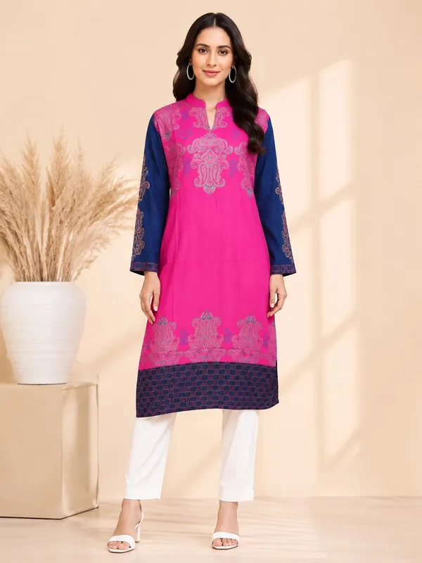 Pink_printed_Straight_Kurta_For_Women