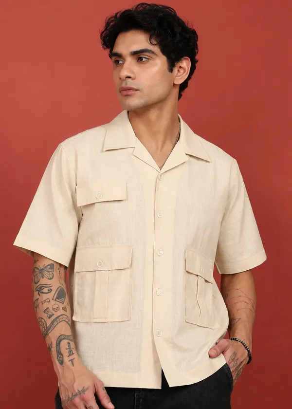Beige___Utility_Short_Sleeve_Shirt_for_Men