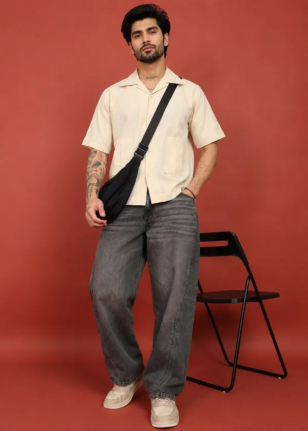 Beige___Relaxed_Fit_Camp_Collar_Shirt_for_Men