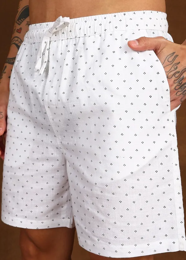 White_Polka_Dot___Shorts_for_Men