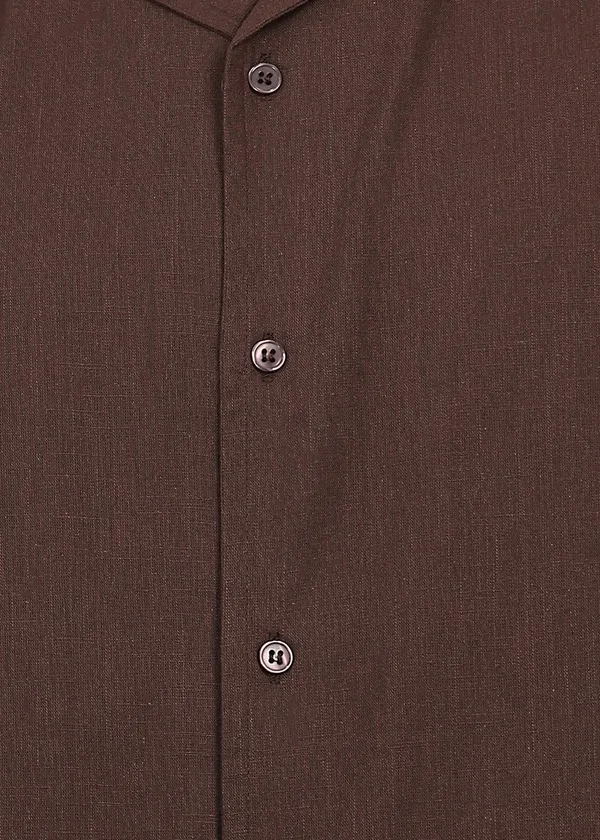 Brown_Short_Sleeve_Camp_Collar_Shirt_for_Men