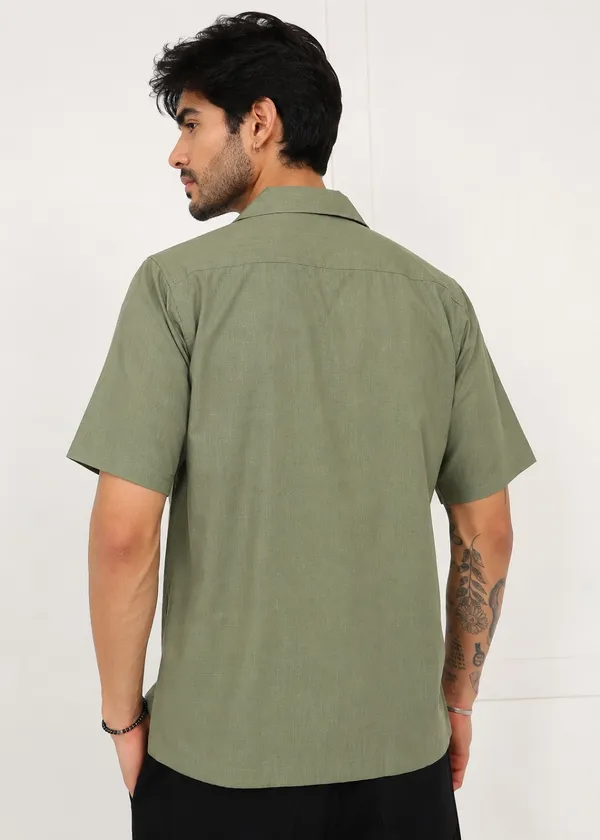 Olive_Green___Short_Sleeve_Resort_Collar_Shirt_for_Men