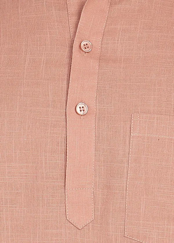 Peach___Kurta_Pajama_Set_for_Men