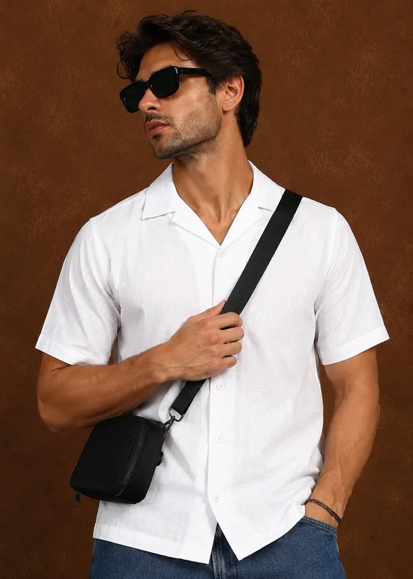 White___Short_Sleeve_Collar_Shirt_for_Men