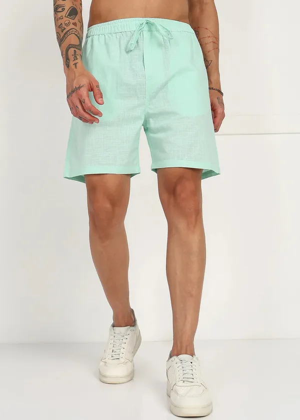 Mint_Green___Drawstring_Shorts_for_Men