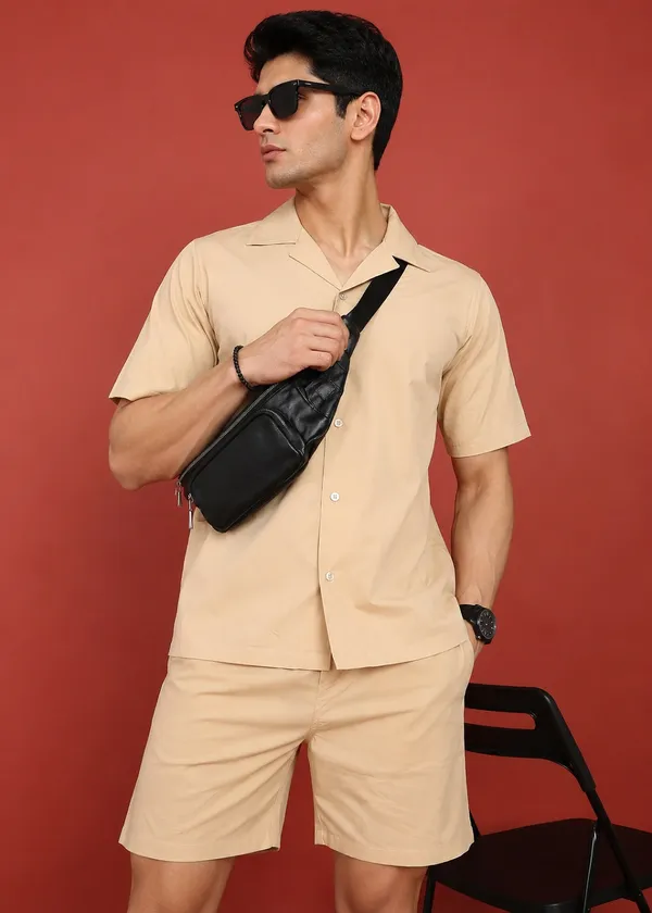 Beige___Short_Sleeve_Shirt_and_Shorts_Set_for_Men