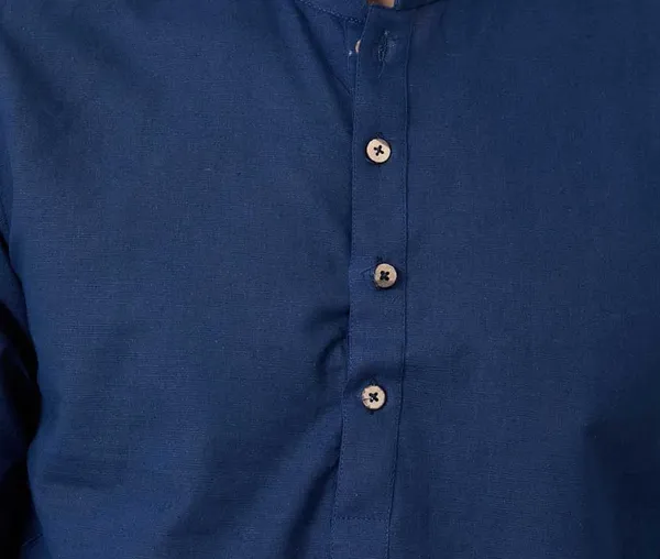 Navy_Blue___Mandarin_Collar_Short_Kurta_for_Men
