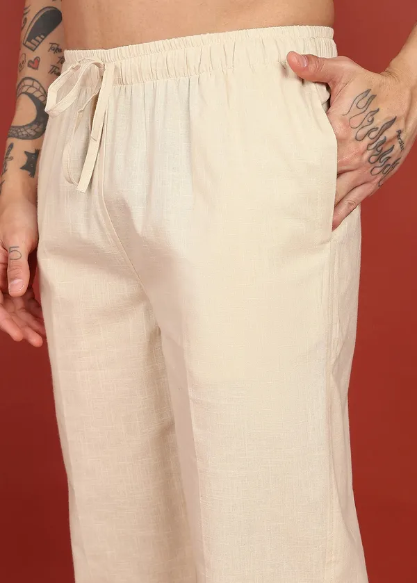 Cream_Relaxed_Fit_Drawstring_Trousers_for_Men