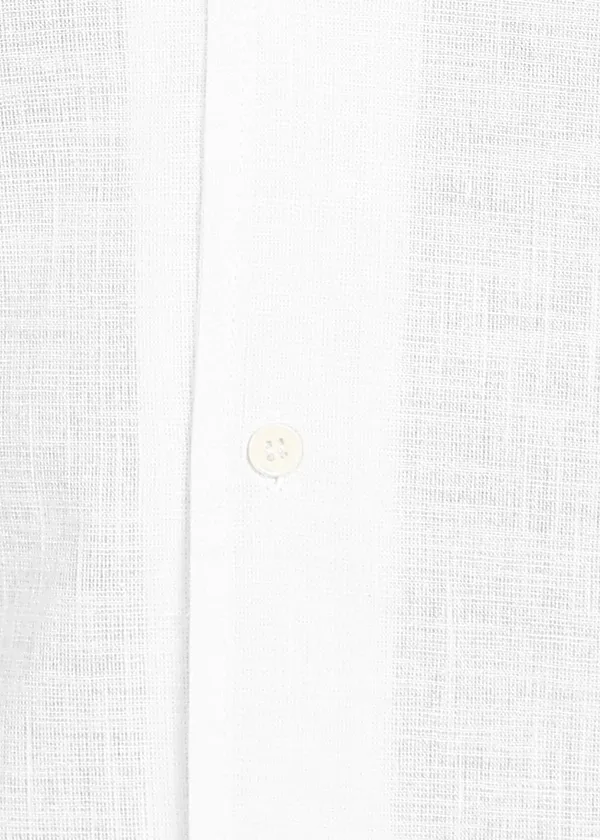White_Linen_Sunflower_printed_Short_Sleeve_Shirt_for_Men