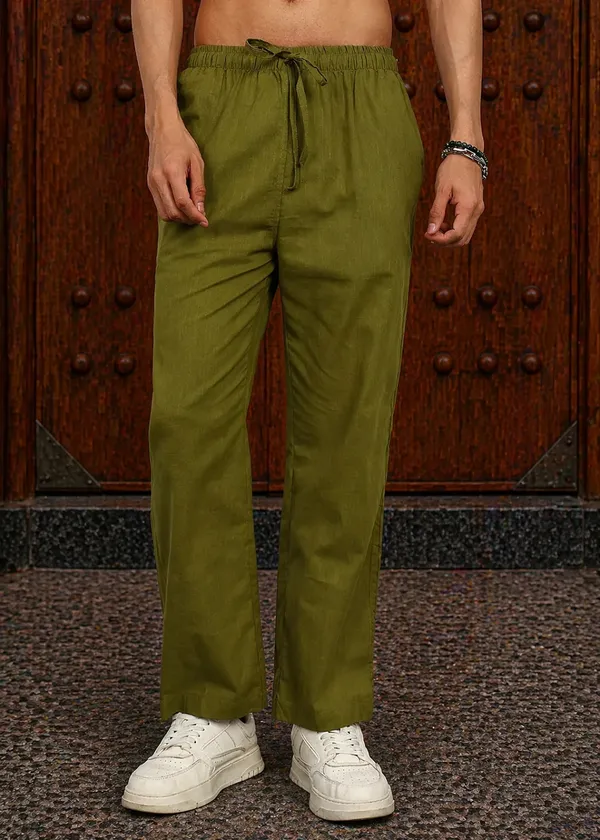 Olive_Green_Relaxed_Fit_Straight_Pants_for_Men
