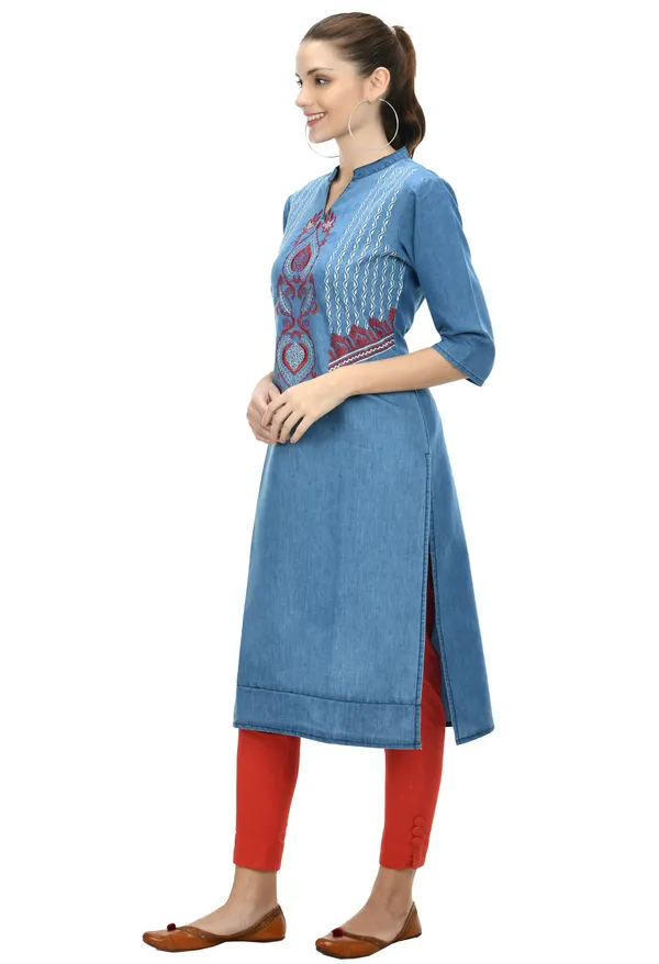 Blue___printed_Kurta_for_Women