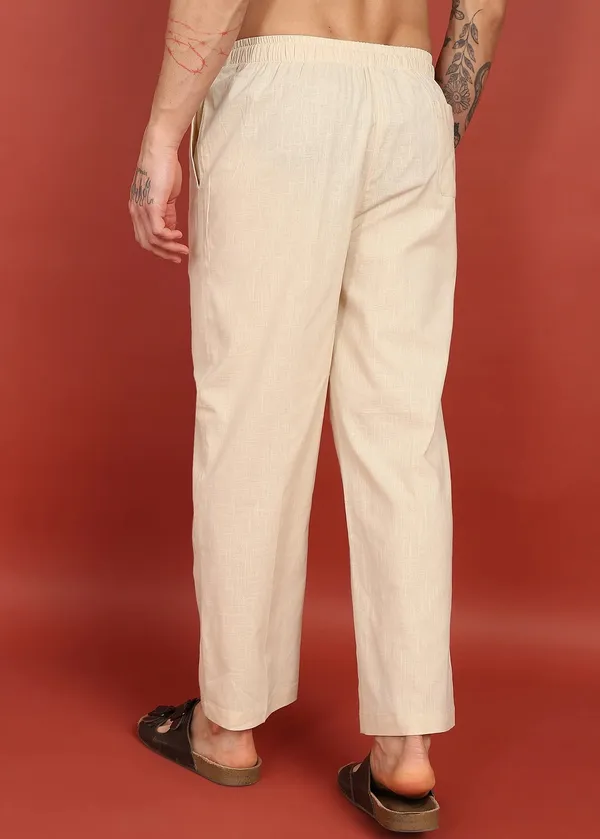 Cream_Relaxed_Fit_Drawstring_Pants_for_Men