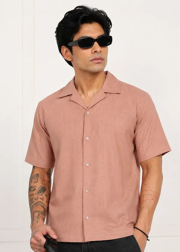 Peach___Short_Sleeve_Shirt_for_Men