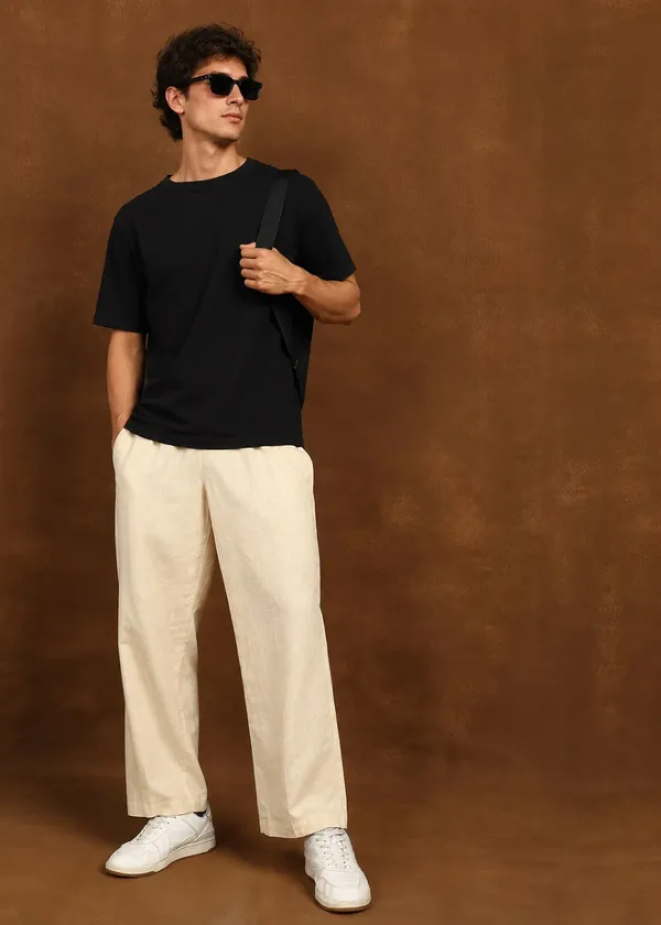 Cream___Relaxed_Fit_Drawstring_Pants_for_Men