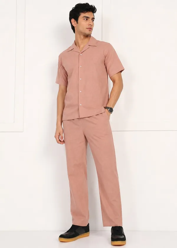 Pink___Shirt_And_Pant_Co-ord_Set_For_Men