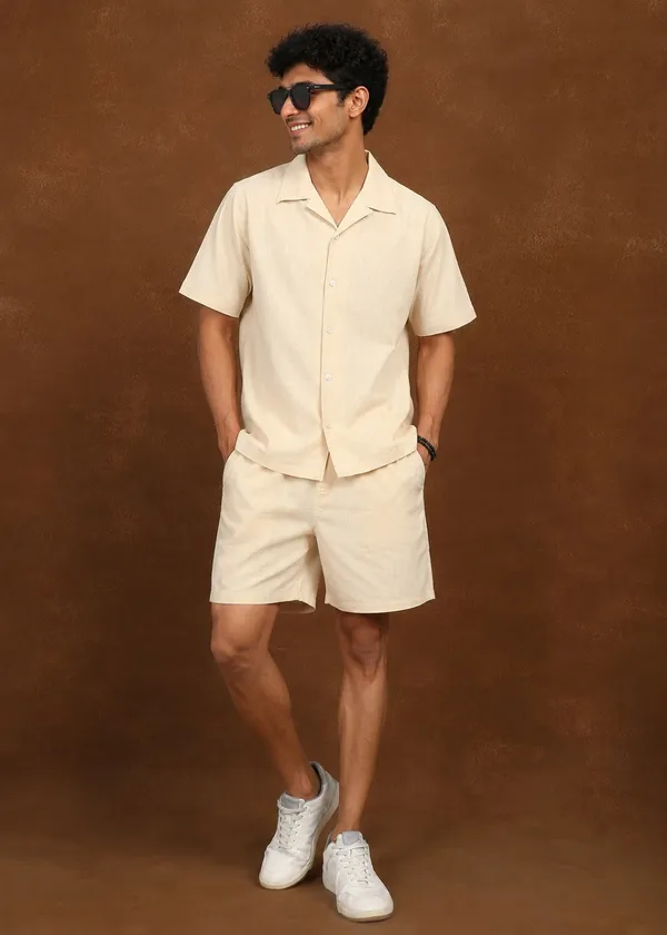 Beige_Linen_Relaxed_Fit_Shirt_and_Shorts_Co-Ord_Set_for_Men