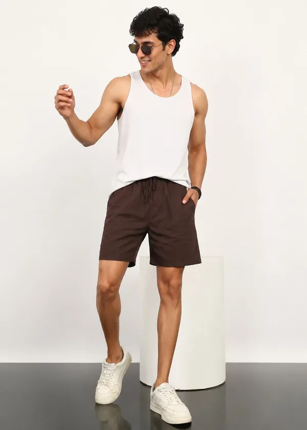 Brown_Drawstring_Casual_Shorts_for_Men