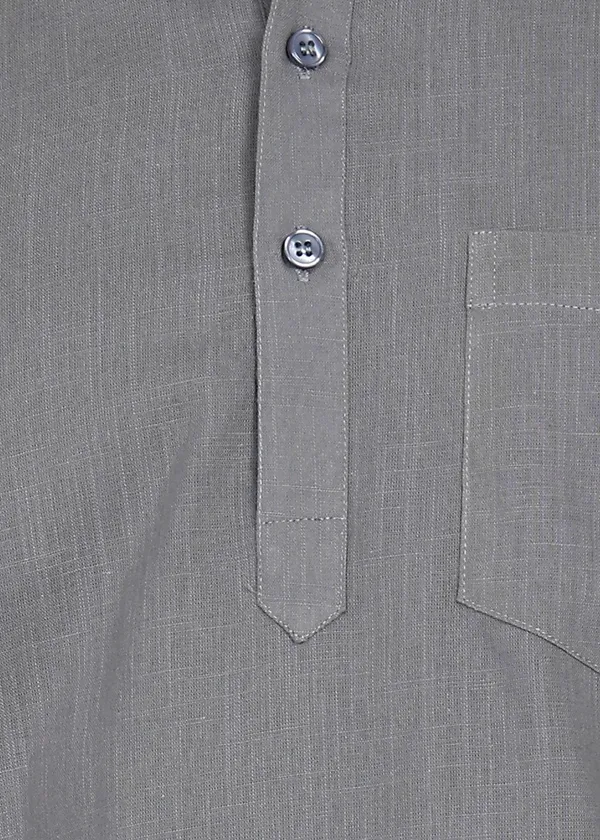 Grey___Mandarin_Collar_Kurta_Pyjama_Set_for_Men
