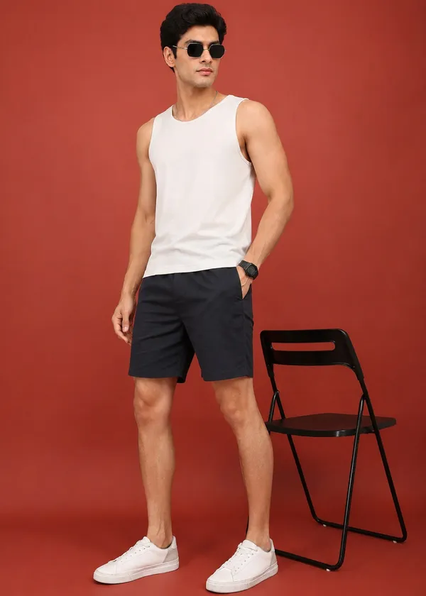 Black_Drawstring_Casual_Shorts_for_Men