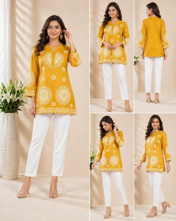 Yellow_Printed_Short_Kurti_for_Women