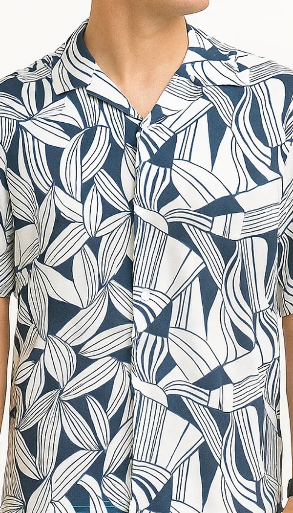 Navy_Blue_Abstract_Printed_Half_Sleeve_Casual_Shirt_for_Men