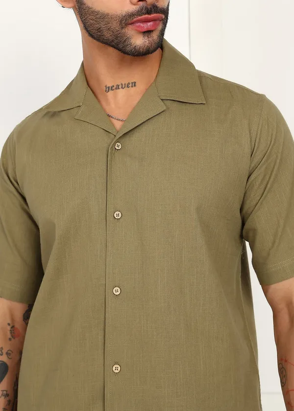 Olive_Green_Half_Sleeve_Casual_Shirt_for_Men