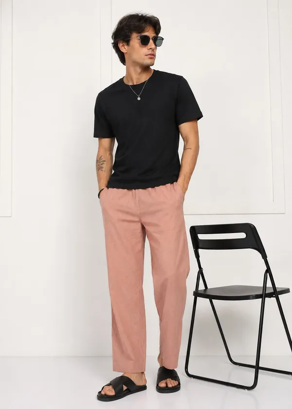 Pink_Linen_Relaxed_Fit_Drawstring_Trousers_for_Men