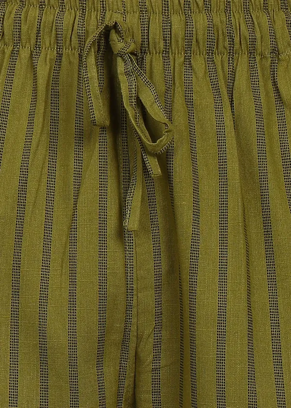 Olive_Green_Striped_Drawstring_Pants_for_Men