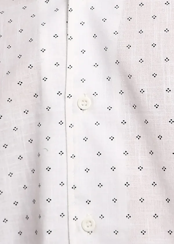 White_Polka_Dot_Short_Sleeve_Casual_Shirt_for_Men