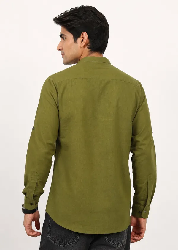 Olive_Green___Mandarin_Collar_Kurta_for_Men