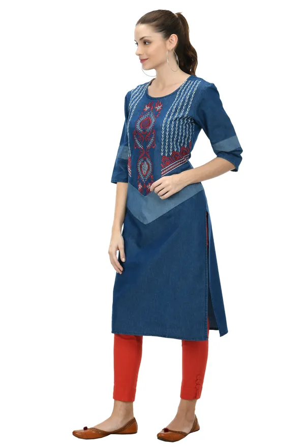 Blue___printed_A-Line_Kurti_for_Women