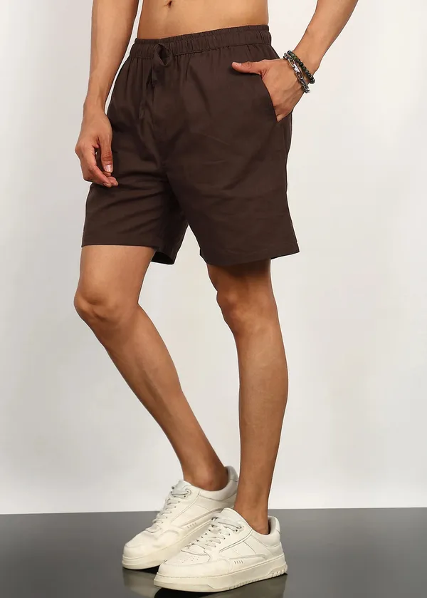 Brown_Drawstring_Casual_Shorts_for_Men