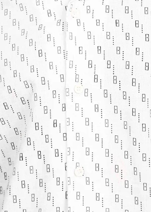 White_Printed_Short_Sleeve_Casual_Shirt_for_Men
