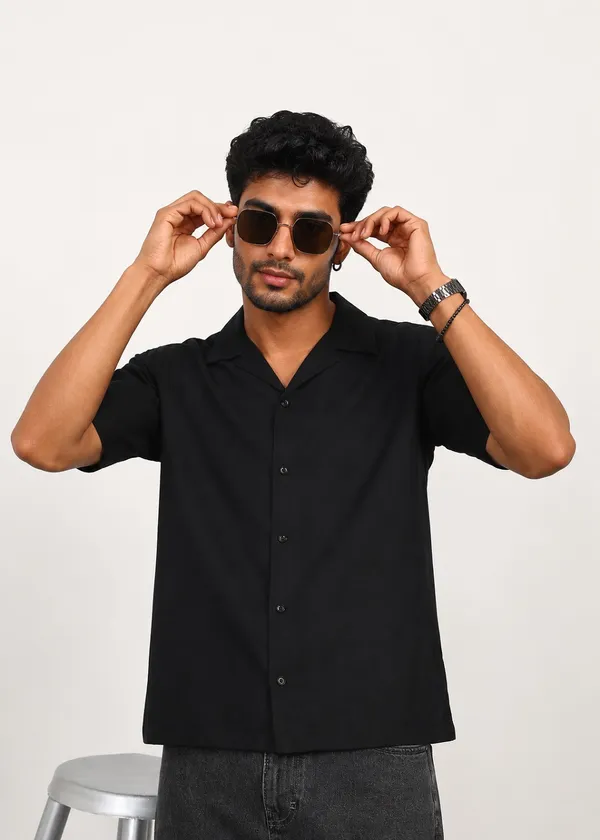 Black_Short_Sleeve_Casual_Shirt_for_Men