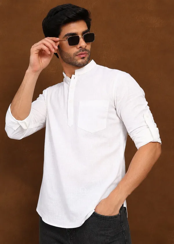 White___Mandarin_Collar_Long_Sleeve_Shirt_for_Men