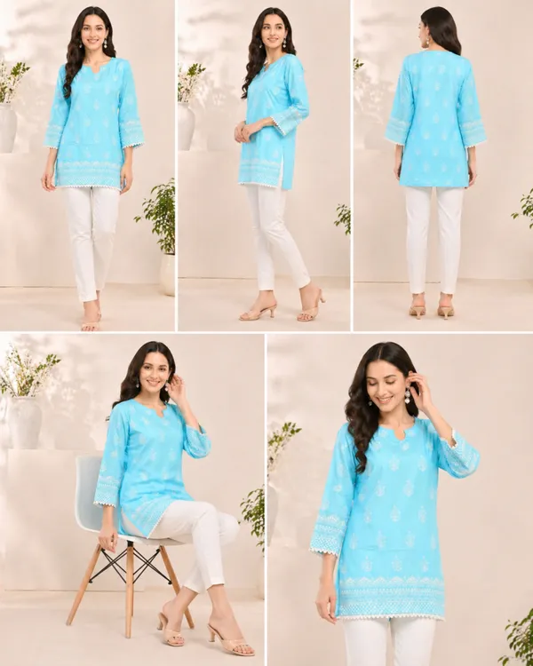 Sky_Blue_printed___Short_Kurti_for_Women