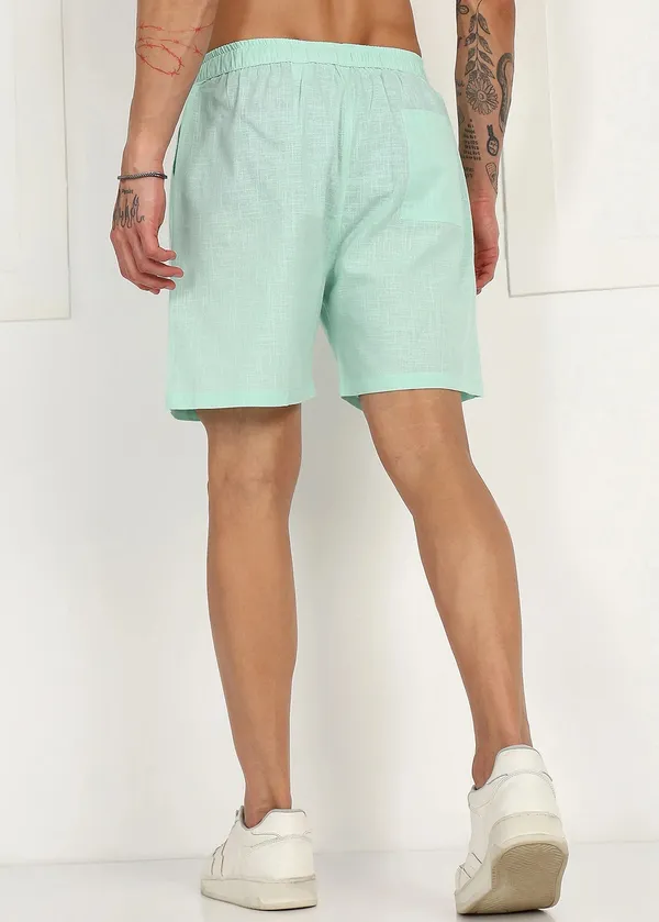 Mint_Green___Drawstring_Shorts_for_Men
