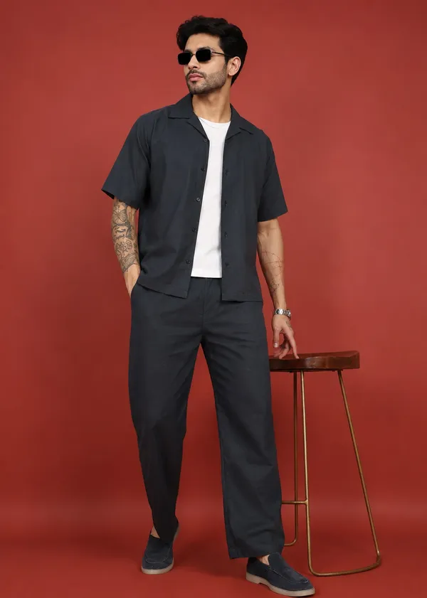 Black_Short_Sleeve_Shirt_And_Trouser_Co-Ord_Set_For_Men