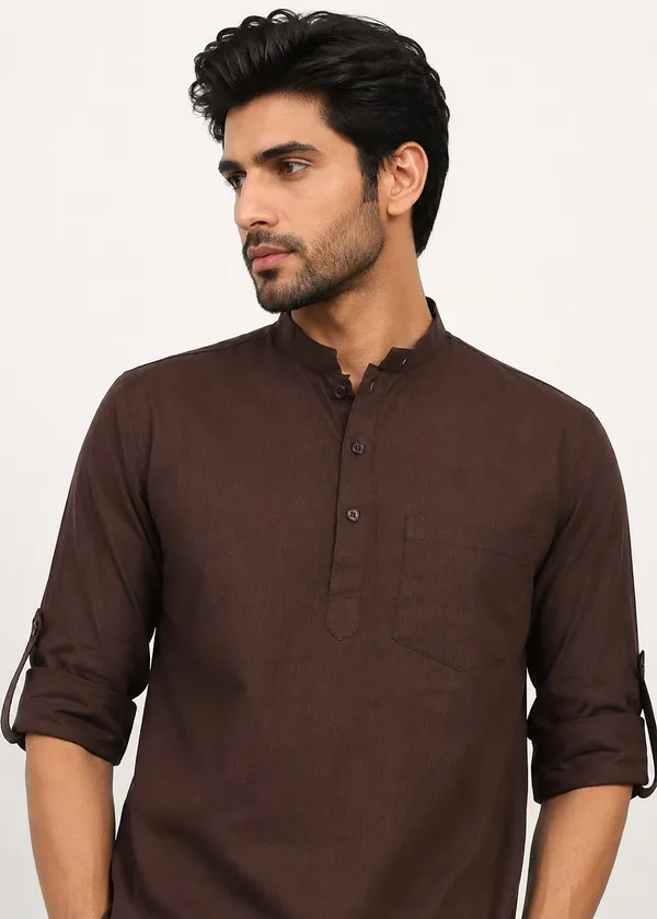 Brown_Short__Kurta_Co_ord__Set_for_Men