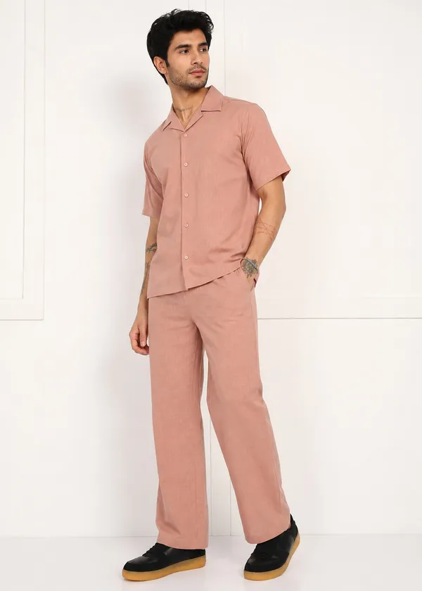 Pink___Shirt_And_Pant_Co-ord_Set_For_Men
