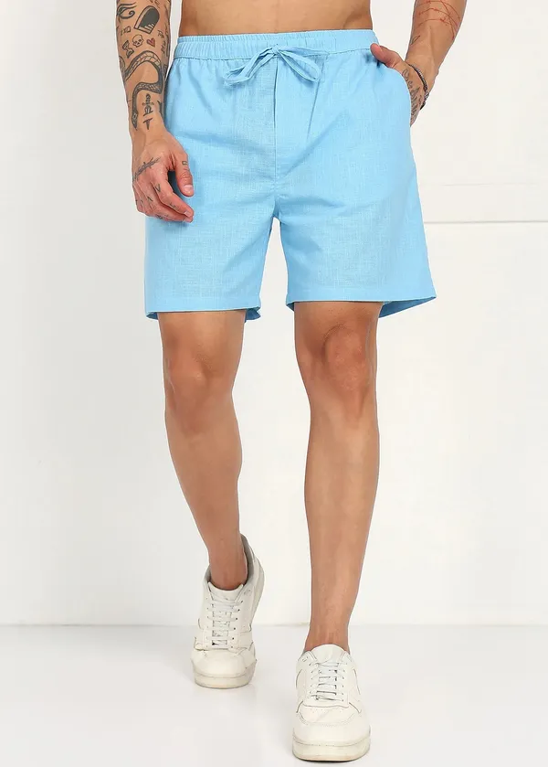 Sky_Blue_Drawstring_Shorts_for_Men