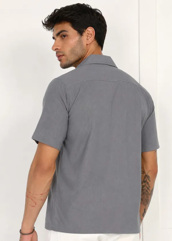 Grey_Short_Sleeve_Camp_Collar_Shirt_for_Men