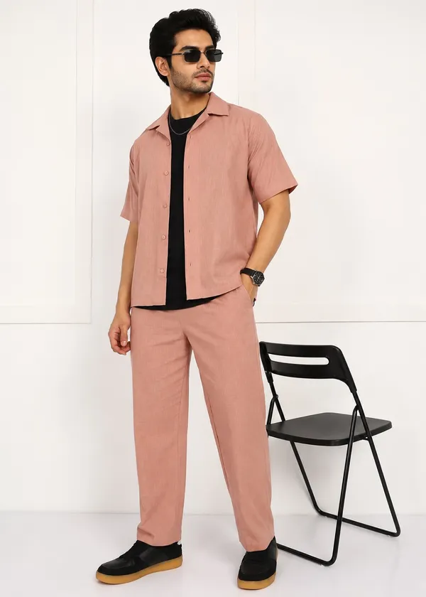 Pink___Shirt_And_Pant_Co-ord_Set_For_Men